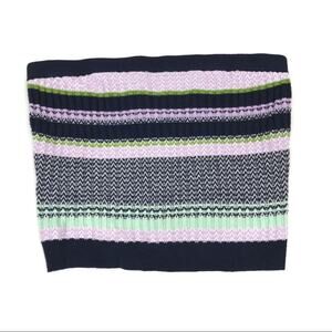 Aerie | Knit Tube Top Bandeau Cotton Blend Navy Green Purple Womens Small